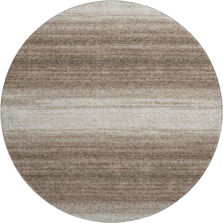 Piper Looms Mayfield Stripes AMF1033 Brown Machine Washable Area Rug Round Main Image