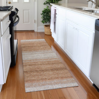 Piper Looms Mayfield Stripes AMF1033 Copper Machine Washable Area Rug Runner Lifestyle Image Feature