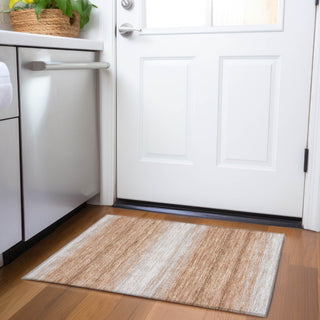 Piper Looms Mayfield Stripes AMF1033 Copper Machine Washable Area Rug Scatter Lifestyle Image Feature
