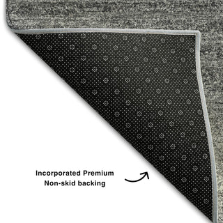 Piper Looms Mayfield Stripes AMF1033 Gray Machine Washable Area Rug Backing Image