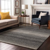 Piper Looms Mayfield Stripes AMF1033 Gray Machine Washable Area Rug Lifestyle Image Feature