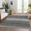 Piper Looms Mayfield Stripes AMF1033 Gray Machine Washable Area Rug Lifestyle Image Feature