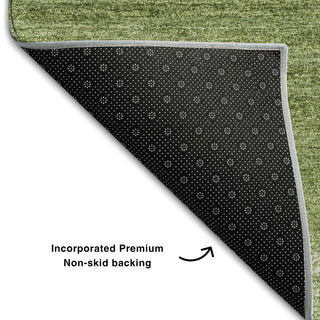Piper Looms Mayfield Stripes AMF1033 Green Machine Washable Area Rug Backing Image