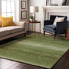 Piper Looms Mayfield Stripes AMF1033 Green Machine Washable Area Rug Lifestyle Image Feature