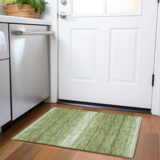 Piper Looms Mayfield Stripes AMF1033 Green Machine Washable Area Rug Scatter Lifestyle Image Feature