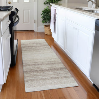 Piper Looms Mayfield Stripes AMF1033 Ivory Machine Washable Area Rug Runner Lifestyle Image Feature