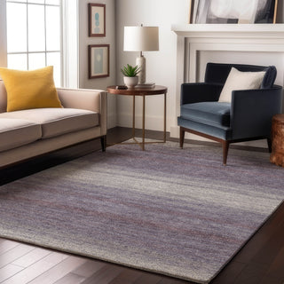 Piper Looms Mayfield Stripes AMF1033 Lavender Machine Washable Area Rug Lifestyle Image Feature