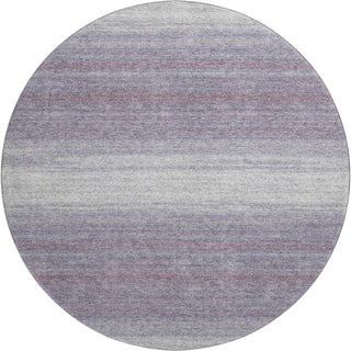 Piper Looms Mayfield Stripes AMF1033 Lavender Machine Washable Area Rug Round Main Image