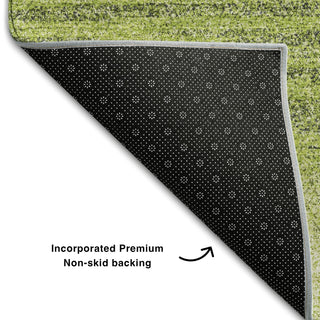 Piper Looms Mayfield Stripes AMF1033 Lime Machine Washable Area Rug Backing Image