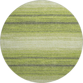 Piper Looms Mayfield Stripes AMF1033 Lime Machine Washable Area Rug Round Main Image