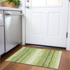 Piper Looms Mayfield Stripes AMF1033 Lime Machine Washable Area Rug Scatter Lifestyle Image Feature