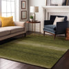 Piper Looms Mayfield Stripes AMF1033 Olive Machine Washable Area Rug Lifestyle Image Feature