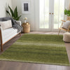 Piper Looms Mayfield Stripes AMF1033 Olive Machine Washable Area Rug Lifestyle Image Feature