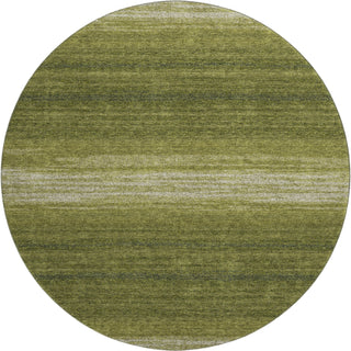 Piper Looms Mayfield Stripes AMF1033 Olive Machine Washable Area Rug Round Main Image