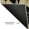 Piper Looms Mayfield Floral AMF1034 Black Machine Washable Area Rug Backing Image