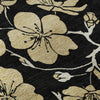 Piper Looms Mayfield Floral AMF1034 Black Machine Washable Area Rug Swatch Image