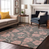 Piper Looms Mayfield Floral AMF1034 Gray Machine Washable Area Rug Lifestyle Image Feature