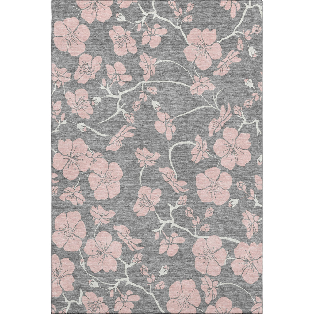 Piper Looms Mayfield Floral AMF1034 Gray Machine Washable Area Rug main image