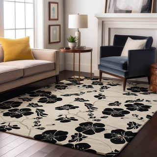 Piper Looms Mayfield Floral AMF1034 Ivory Machine Washable Area Rug Lifestyle Image Feature