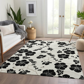 Piper Looms Mayfield Floral AMF1034 Ivory Machine Washable Area Rug Lifestyle Image Feature