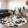Piper Looms Mayfield Floral AMF1034 Ivory Machine Washable Area Rug Round Lifestyle Image Feature