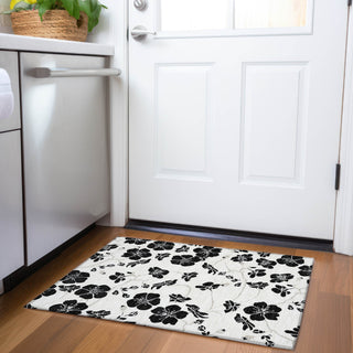 Piper Looms Mayfield Floral AMF1034 Ivory Machine Washable Area Rug Scatter Lifestyle Image Feature