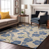 Piper Looms Mayfield Floral AMF1034 Linen Machine Washable Area Rug Lifestyle Image Feature