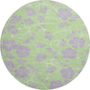Piper Looms Mayfield Floral AMF1034 Mint Machine Washable Area Rug Round Main Image