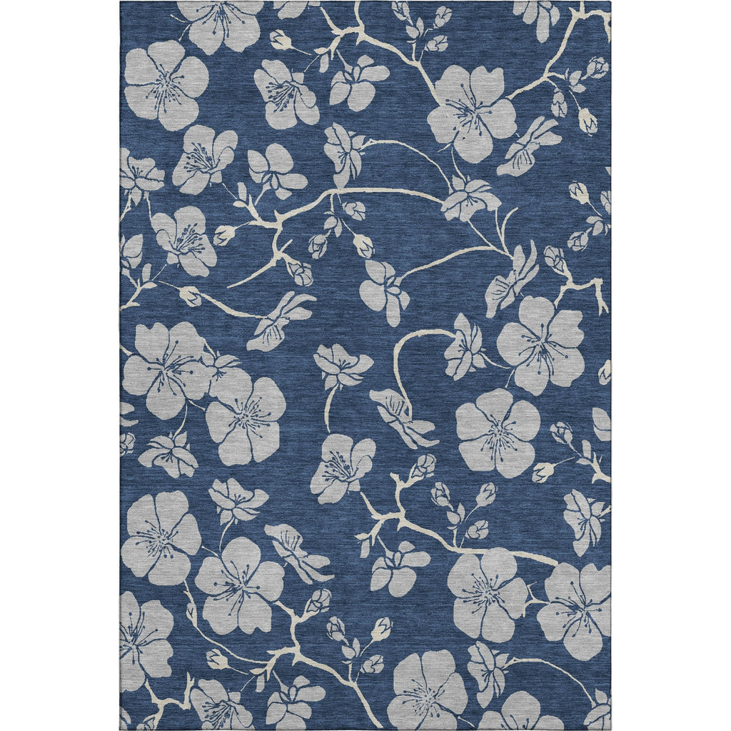 Piper Looms Mayfield Floral AMF1034 Navy Machine Washable Area Rug main image