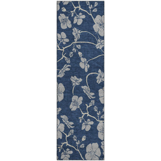 Piper Looms Mayfield Floral AMF1034 Navy Machine Washable Area Rug Runner Main Image