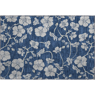 Piper Looms Mayfield Floral AMF1034 Navy Machine Washable Area Rug Scatter Main Image