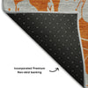 Piper Looms Mayfield Floral AMF1034 Orange Machine Washable Area Rug Backing Image