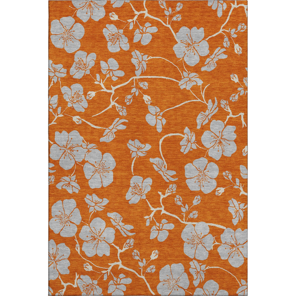 Piper Looms Mayfield Floral AMF1034 Orange Machine Washable Area Rug main image