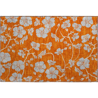 Piper Looms Mayfield Floral AMF1034 Orange Machine Washable Area Rug Scatter Main Image