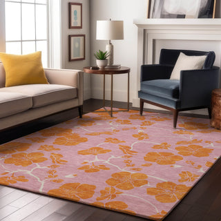 Piper Looms Mayfield Floral AMF1034 Pink Machine Washable Area Rug Lifestyle Image Feature