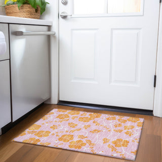 Piper Looms Mayfield Floral AMF1034 Pink Machine Washable Area Rug Scatter Lifestyle Image Feature