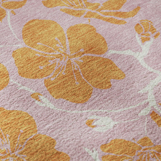 Piper Looms Mayfield Floral AMF1034 Pink Machine Washable Area Rug Swatch Image