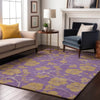 Piper Looms Mayfield Floral AMF1034 Purple Machine Washable Area Rug Lifestyle Image Feature