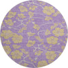 Piper Looms Mayfield Floral AMF1034 Purple Machine Washable Area Rug Round Main Image