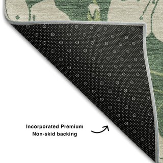 Piper Looms Mayfield Floral AMF1034 Sage Machine Washable Area Rug Backing Image