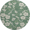 Piper Looms Mayfield Floral AMF1034 Sage Machine Washable Area Rug Round Main Image
