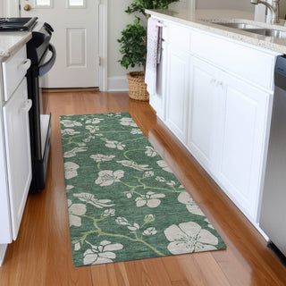 Piper Looms Mayfield Floral AMF1034 Sage Machine Washable Area Rug Runner Lifestyle Image Feature
