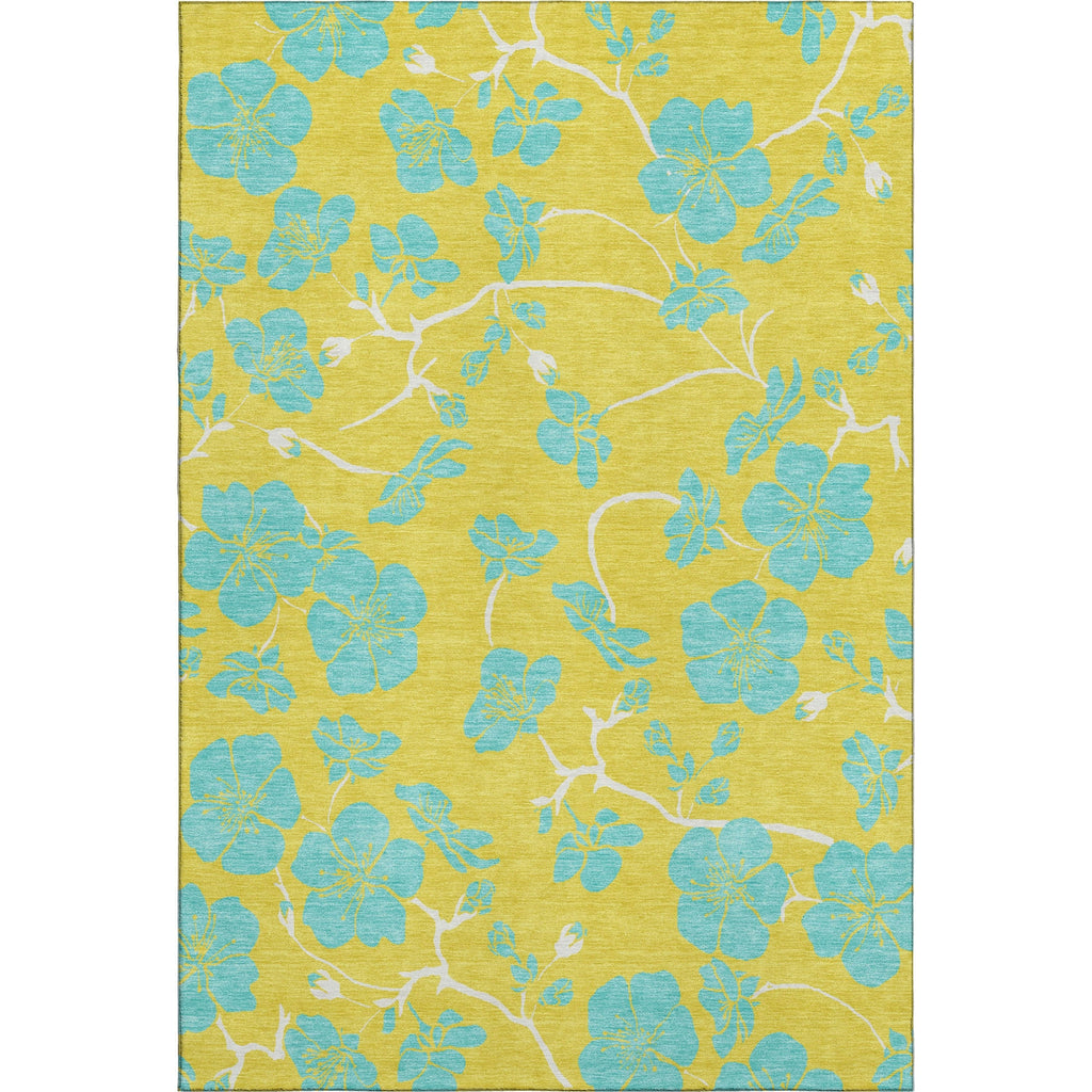 Piper Looms Mayfield Floral AMF1034 Yellow Machine Washable Area Rug main image
