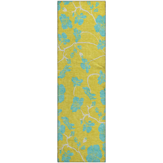 Piper Looms Mayfield Floral AMF1034 Yellow Machine Washable Area Rug Runner Main Image