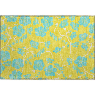Piper Looms Mayfield Floral AMF1034 Yellow Machine Washable Area Rug Scatter Main Image