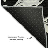 Piper Looms Mayfield Abstract AMF1035 Black Machine Washable Area Rug Backing Image