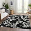 Piper Looms Mayfield Abstract AMF1035 Black Machine Washable Area Rug Lifestyle Image Feature