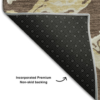 Piper Looms Mayfield Abstract AMF1035 Brown Machine Washable Area Rug Backing Image
