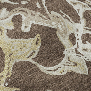 Piper Looms Mayfield Abstract AMF1035 Brown Machine Washable Area Rug Swatch Image