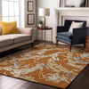 Piper Looms Mayfield Abstract AMF1035 Copper Machine Washable Area Rug Lifestyle Image Feature